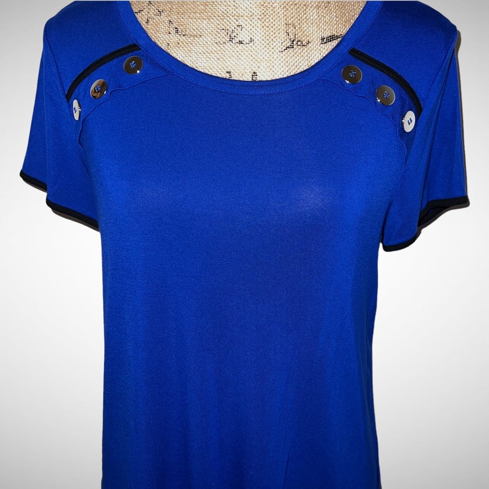 Cable & Gauge Royal Blue Career Blouse